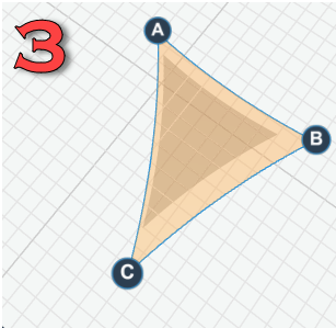 3-Point Triangle Shade Sail Survey Layout Blueprint