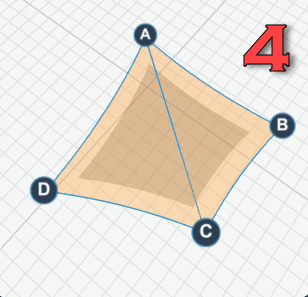 4-Point Square Hypar Shade Sail Survey Layout Blueprint